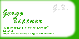 gergo wittner business card